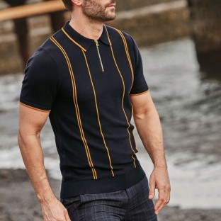 Casual Men's Short Sleeve Stripe Shirt