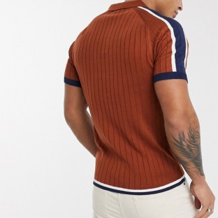 Casual Men's Splicing Contrast Color Polo Shirt
